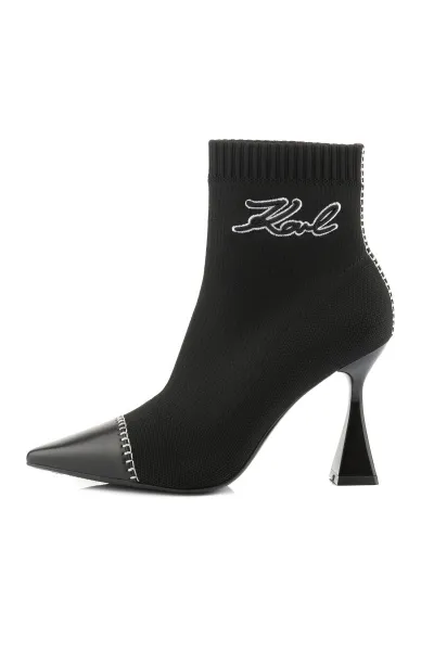 Členková Obuv Karl Lagerfeld Debut Ii Mix Knit Ankle Boot Black Knit Textile