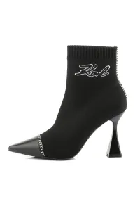 Členková Obuv Karl Lagerfeld Debut Ii Mix Knit Ankle Boot Black Knit Textile