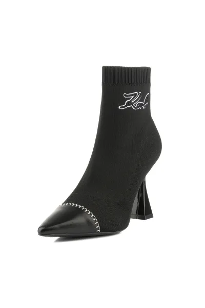 Členková Obuv Karl Lagerfeld Debut Ii Mix Knit Ankle Boot Black Knit Textile