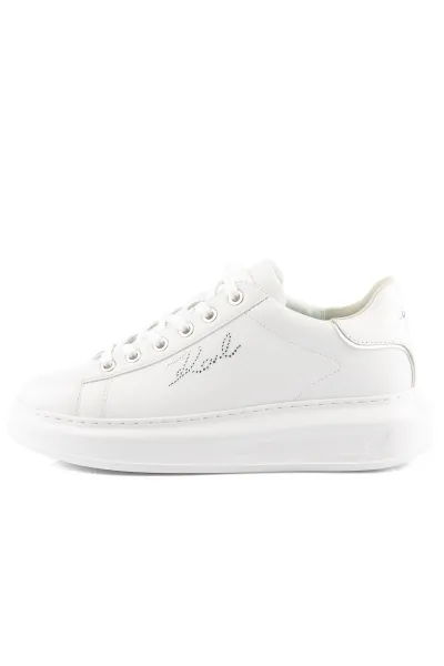 Tenisky Karl Lagerfeld Kapri Rhinestone Karl Trim White Lthr W/Silver
