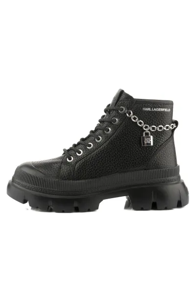 Členková Obuv Karl Lagerfeld Trekka Max Lock Chain Lace Boot Black Lthr