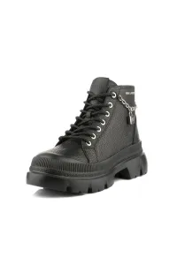 Členková Obuv Karl Lagerfeld Trekka Max Lock Chain Lace Boot Black Lthr