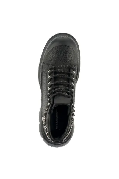 Členková Obuv Karl Lagerfeld Trekka Max Lock Chain Lace Boot Black Lthr