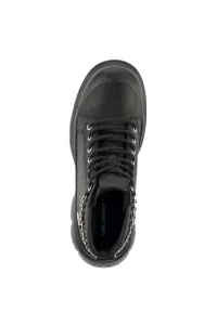 Členková Obuv Karl Lagerfeld Trekka Max Lock Chain Lace Boot Black Lthr