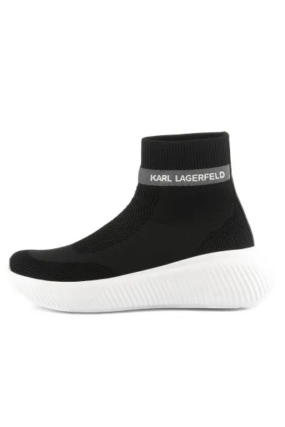 Členková Obuv Karl Lagerfeld Kreeper Run Mid Sock Boot Black Knit Textile