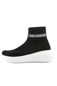 Členková Obuv Karl Lagerfeld Kreeper Run Mid Sock Boot Black Knit Textile
