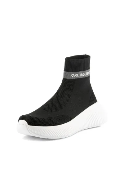Členková Obuv Karl Lagerfeld Kreeper Run Mid Sock Boot Black Knit Textile