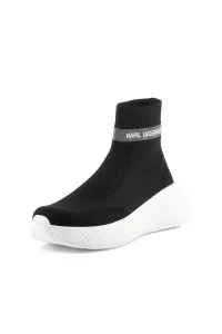 Členková Obuv Karl Lagerfeld Kreeper Run Mid Sock Boot Black Knit Textile