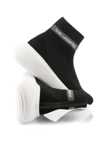 Členková Obuv Karl Lagerfeld Kreeper Run Mid Sock Boot Black Knit Textile