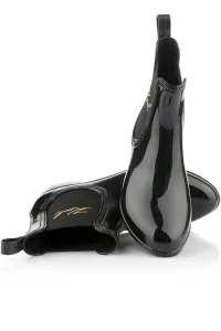 Gumáky Karl Lagerfeld Kalosh Ii Karl Signia Ankle Bt Black Rubber W/ Gold