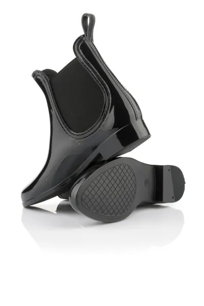 Gumáky Karl Lagerfeld Kalosh Ii Karl Signia Ankle Bt Black Rubber W/ Gold