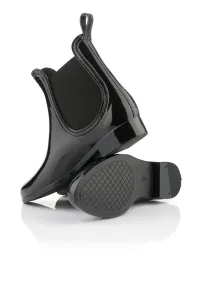 Gumáky Karl Lagerfeld Kalosh Ii Karl Signia Ankle Bt Black Rubber W/ Gold