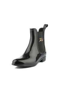 Gumáky Karl Lagerfeld Kalosh Ii Karl Signia Ankle Bt Black Rubber W/ Gold