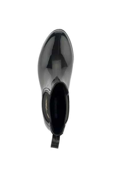Gumáky Karl Lagerfeld Kalosh Ii Karl Signia Ankle Bt Black Rubber W/ Gold