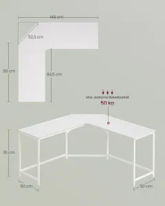 Rohový kancelársky stôl LWD073W01