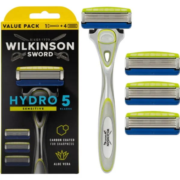 Wilkinson Sword Hydro5 Sensitive holiaci strojček + náhradné hlavice 4 ks