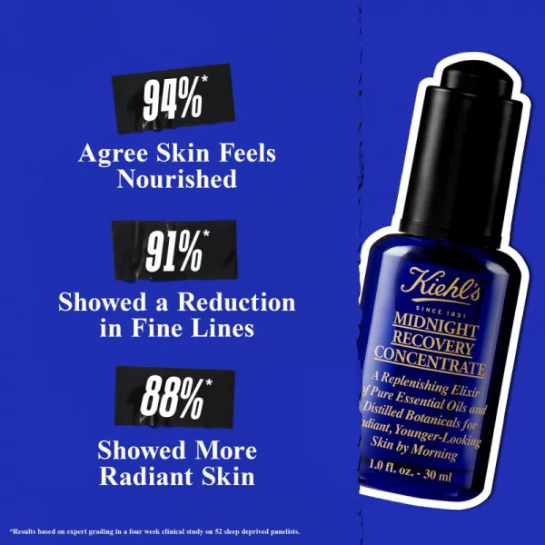 Kiehl's Midnight Recovery Concentrate nočný regeneračný sérum pre všetky typy pleti vrátane citlivej 15 ml