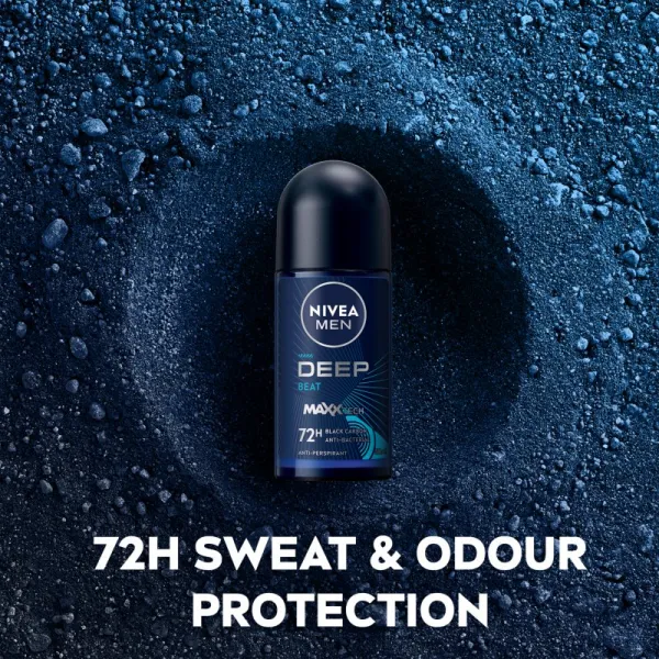 NIVEA MEN Deep Beat guličkový antiperspirant 72h pre mužov 50 ml
