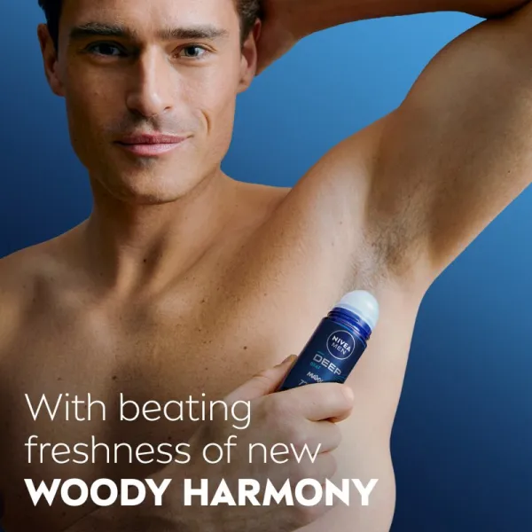 NIVEA MEN Deep Beat guličkový antiperspirant 72h pre mužov 50 ml