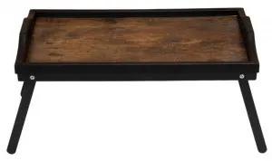 Podnos AURELIA RUSTIC čierny / hnedý