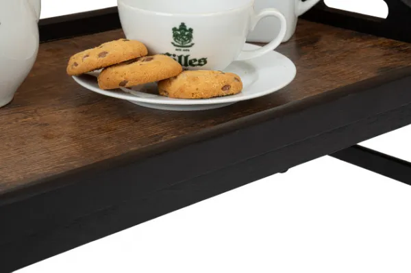 Podnos AURELIA RUSTIC čierny / hnedý