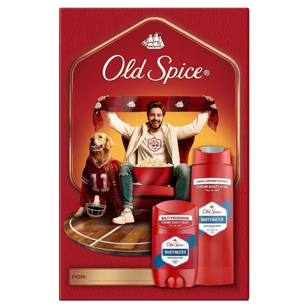 Old Spice Whitewater Darčeková Súprava Pre Športových Fanúšikov: Tuhý Dezodorant A Sprchový Gél
