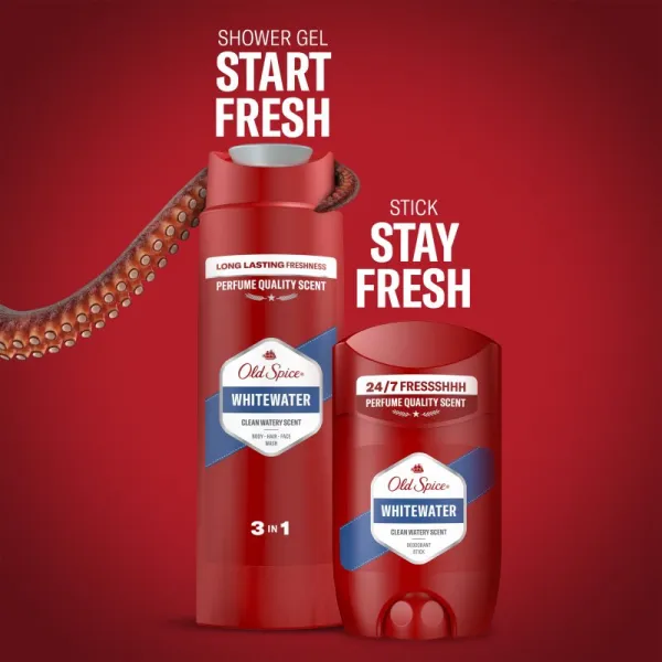Old Spice Whitewater Darčeková Súprava Pre Športových Fanúšikov: Tuhý Dezodorant A Sprchový Gél
