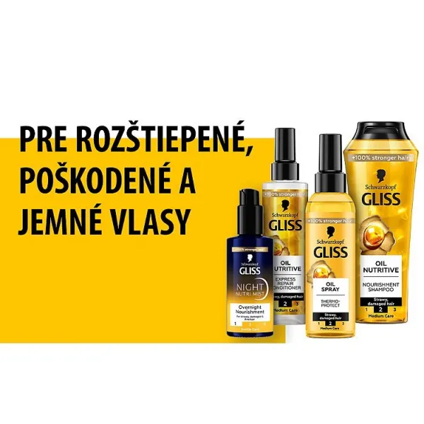 Schwarzkopf Gliss Night Nutri Mist nočný vyživujúci ľahký sprej 100 ml 1ks