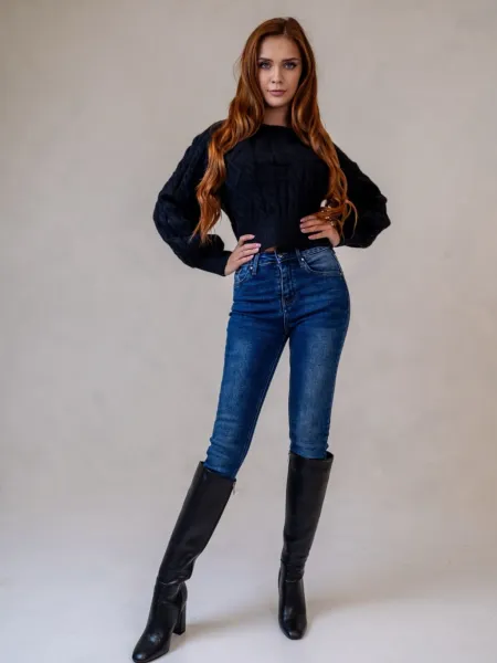 ASPERISSIA Dámsky sveter MANON Farba: Čierna, Konfekčná veľkosť: S/M