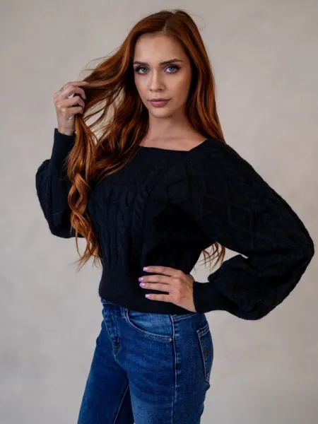 ASPERISSIA Dámsky sveter MANON Farba: Čierna, Konfekčná veľkosť: S/M