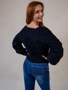 ASPERISSIA Dámsky sveter MANON Farba: Čierna, Konfekčná veľkosť: S/M