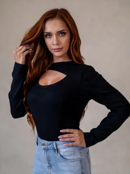 ASPERISSIA Dámsky top CLARISSE Farba: Čierna, Konfekčná veľkosť: S/M