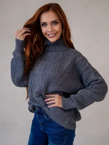 ASPERISSIA Dámsky sveter COLINE Farba: Sivá, Konfekčná veľkosť: S/M