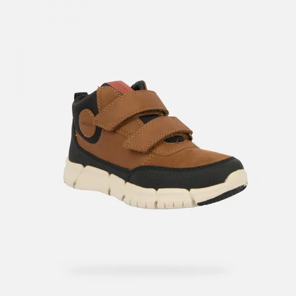 Brown Boys' Ankle Boots Geox Flexyper Boy - Boys