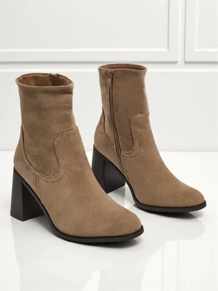 Resti Women's Rune Fast Faux Suede Heeled Ankle Boots