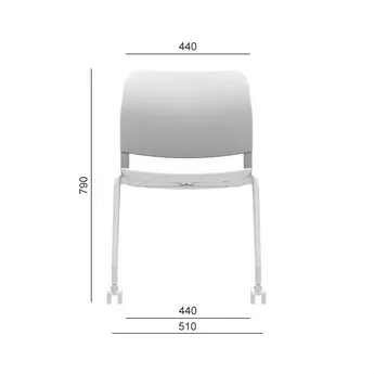LD SEATING Konferenčná stolička DUO,DU-02-N12,RU60, zelený rám