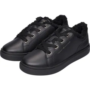 Tommy Hilfiger CASUAL CUPSOLE SNEAKER WL Dámska nízka obuv, čierna, veľkosť