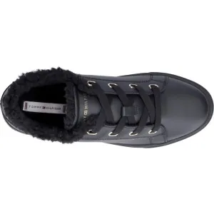 Tommy Hilfiger CASUAL CUPSOLE SNEAKER WL Dámska nízka obuv, čierna, veľkosť