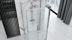 REA/S - Sprchová kabína Rapid Slide Chrome Dvere: 130 x Sprchová zástena: 100 KPL-09111