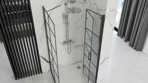 REA/S - Sprchovací kút MOLIER 90x90 - čierny KPL-K8538