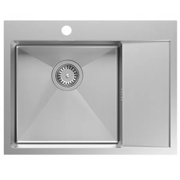 Quadron Quadron - Oceľový drez RUSSEL 116 BRUSH NICKEL Ľavá komora HB7911BS