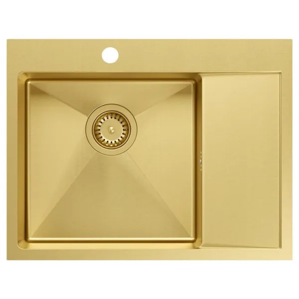 Quadron Quadron - Oceľový drez RUSSEL 116 Gold HB7911PVDBSG1