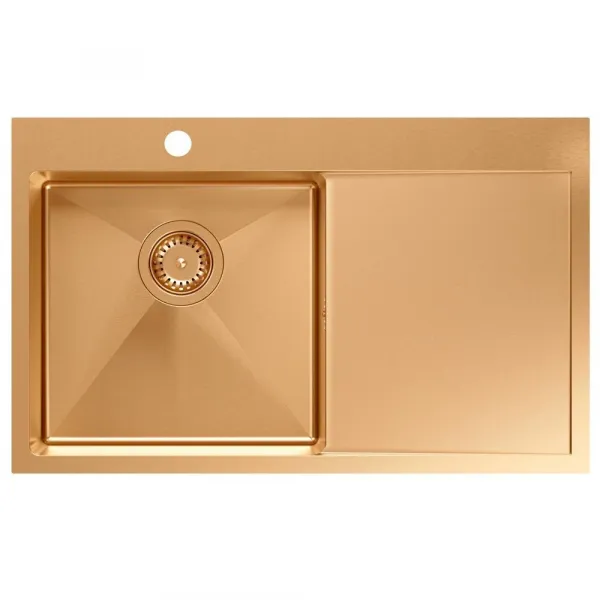 Quadron Quadron - Oceľový drez RUSSEL 111 Copper HB7912PVDBSC1