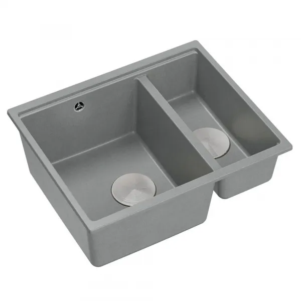 Quadron Quadron - Granitový drez Logan 150 Grey Metallic Oceľ HCQL5646U5-BS_U