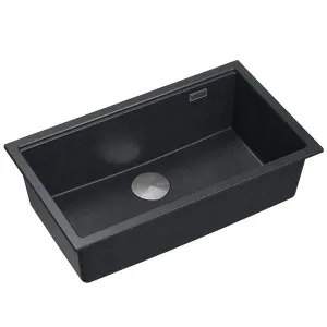 Quadron Quadron - Granitový drez Logan 110 Black Metallic Oceľ HQD7644U8_BS_U