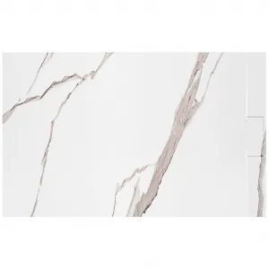 REA - Sprchová vanička Bazalt CARRARA WHITE 80x100 REA-K7000