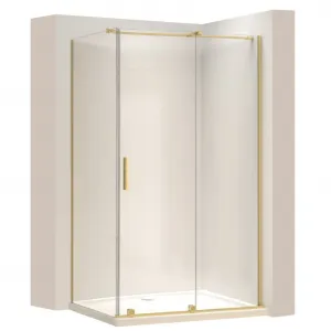 REA/S - Sprchová kabína Montana Gold Brush 140x100 KPL-K2521