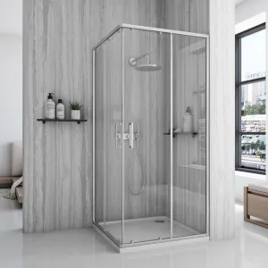 REA/S - Sprchovací kút City 90x90 Nickel Brush So sprchovou vaničkou Savoy KPL-E0054