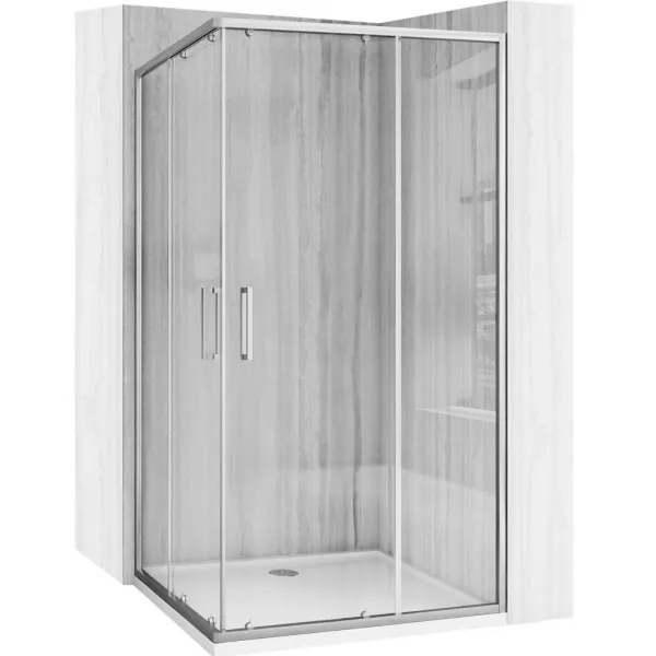 REA/S - Sprchovací kút City 80x100 Nickel Brush So sprchovou vaničkou Savoy KPL-E0059