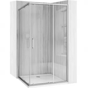 REA/S - Sprchovací kút City 80x100 Nickel Brush So sprchovou vaničkou Savoy KPL-E0059